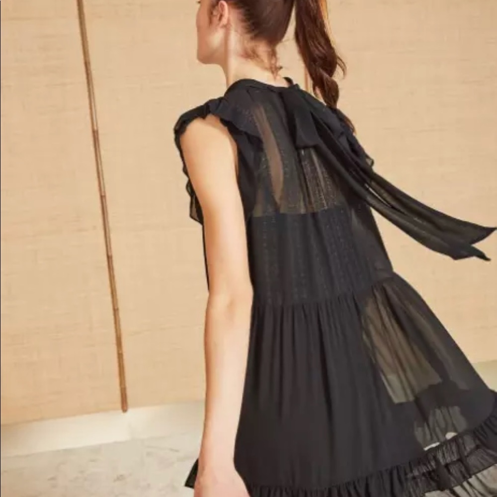 SOLD Ulla Johnson silk Remy black dress nwt 0 - Picture 6 of 6